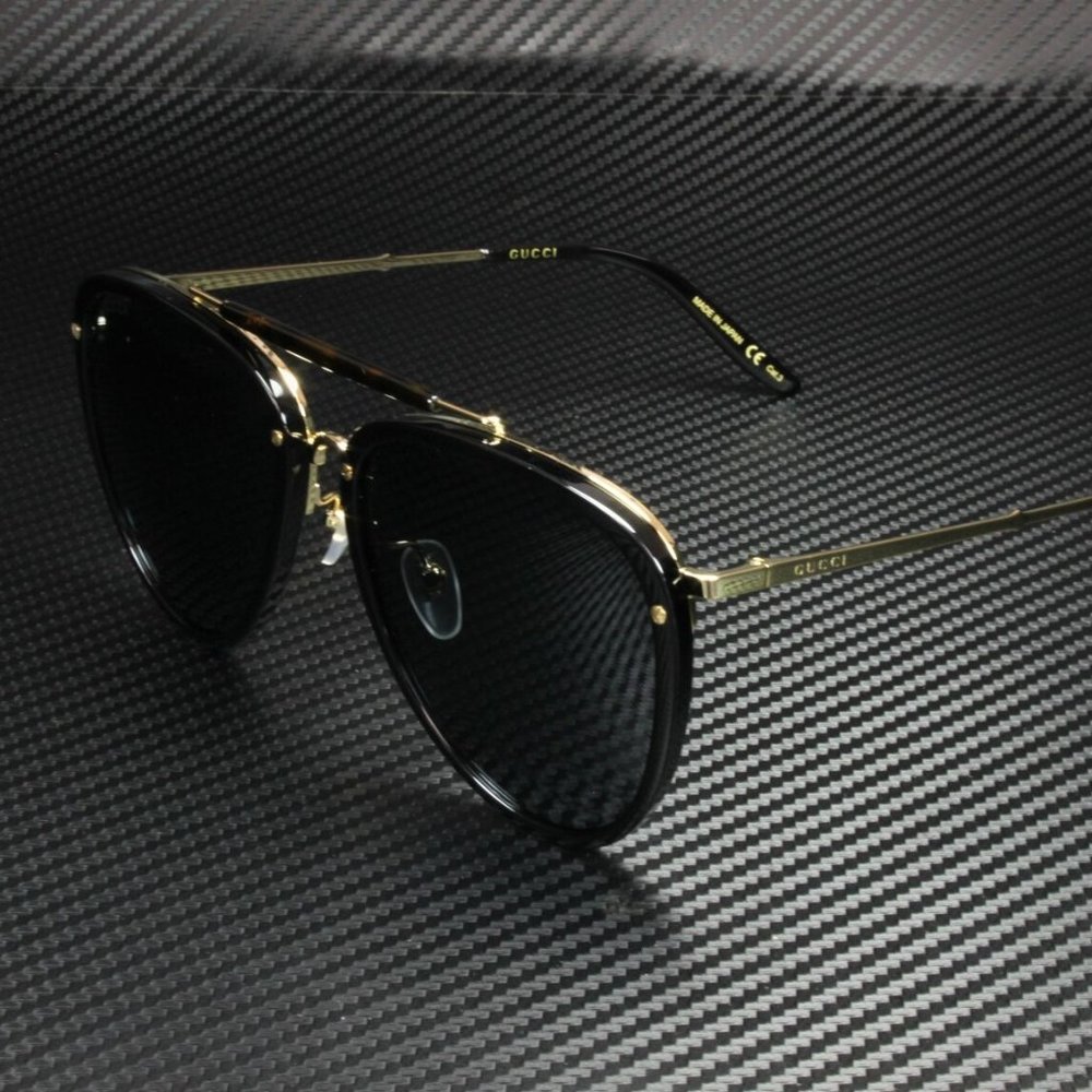 Gucci Gold Grey 58mm Sunglasses - Picture 1 of 3